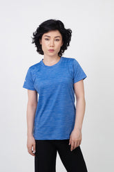 Cationic Women T Shirt Royal Melange